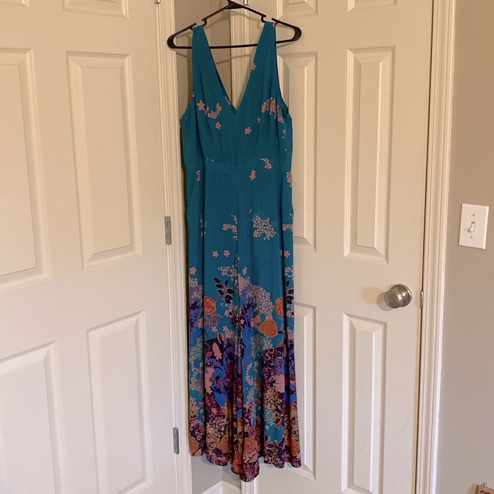 Maeve sleeveless floral jumpsuit